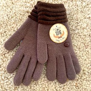 Brown acrylic gloves